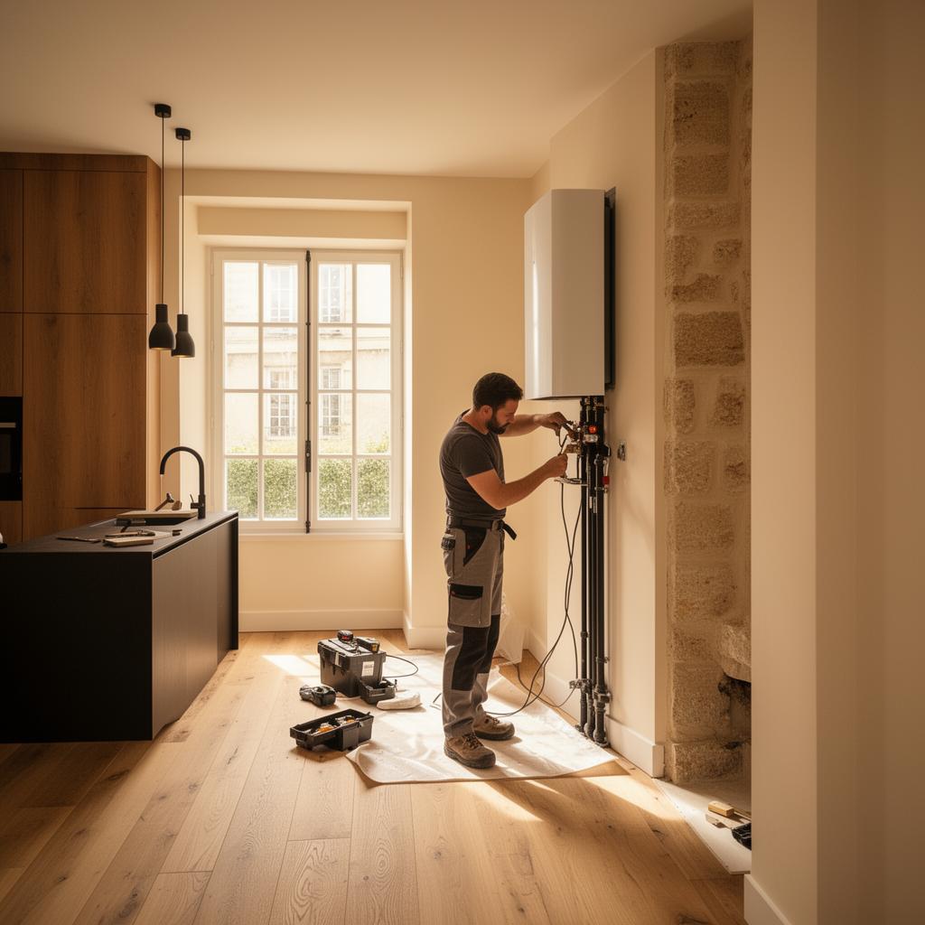 Chantier de rénovation générale à Nantes