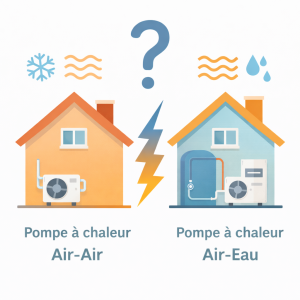 différence pompe à chaleur air-air et air-eau